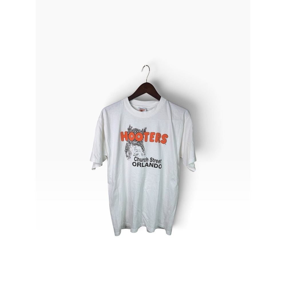 90s Rare Vtg Hooters Church Street Orlando Shirt Single Stitch Tacky Large USA